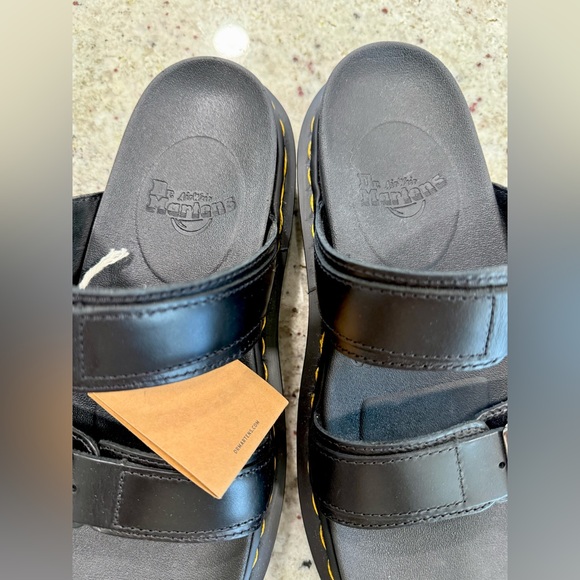 Dr. Martens Doc Marten Black Leather Buckle Sandals “NWT” - Picture 5 of 10